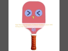Paddles pickleball de fibra de vidrio de rebote alto personalizado con núcleo de panal de miel